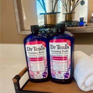 Dr. Teal’s Foaming Bath with Pure Epsom Salt - Set of 2.  34 oz each